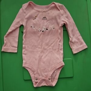 Carter's Pink Long Sleeve Bodysuit with Cute Design